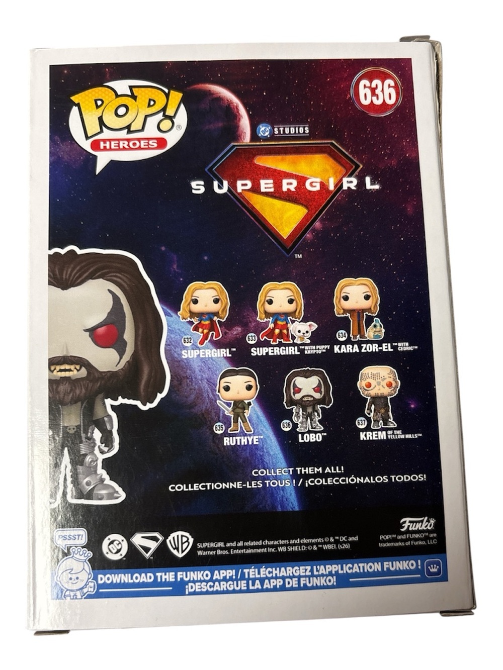 Lobo supergirl funk pop small tear on top of box - Picture 2 of 5